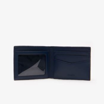 Lacoste Chantaco Piqué Leather 3 Card Wallet Pánské - Peněženka Tmavě Blankyt | CZ-KIb6TJ